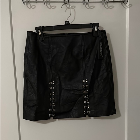 Blank NYC Dresses & Skirts - Blank NYC Black Faux  Leather Skirt  Size 26 NWT